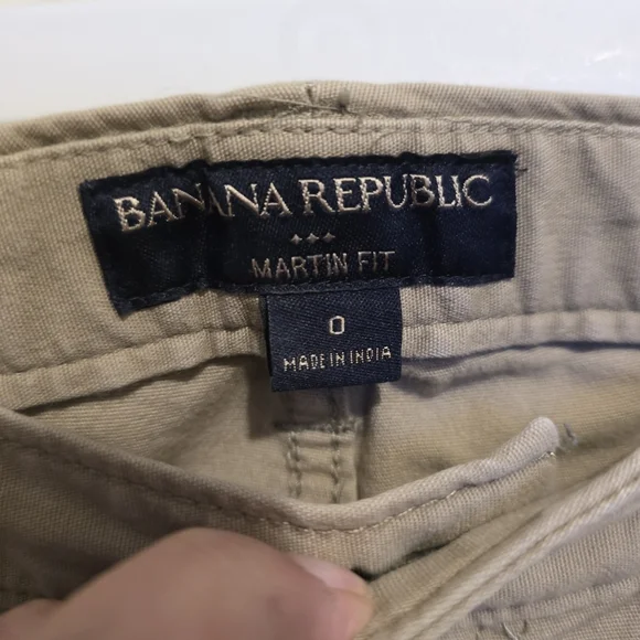 BANANA REPUBLIC Martin Fit Khaki Cargo Pants Gorpcore Casual Bottoms Size 0 - Picture 11 of 16